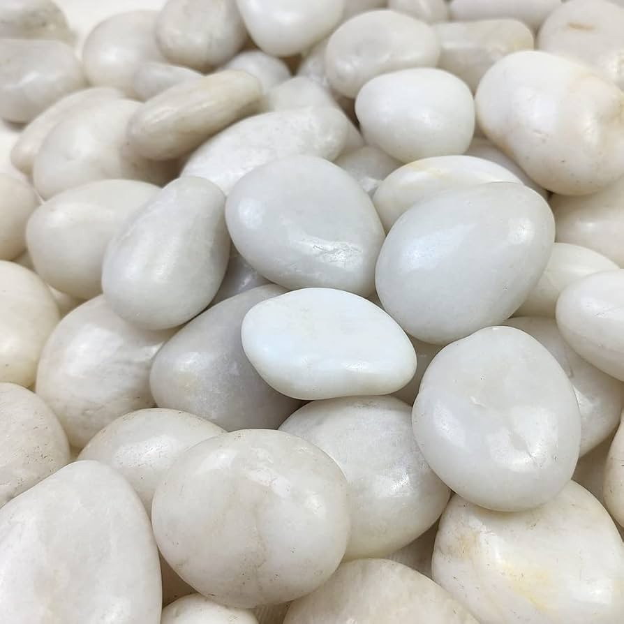 FANTIAN 20lb Decorative White Pebbles for Plants - 1.2-2" Natural White River Rocks for Landscapi... | Amazon (US)