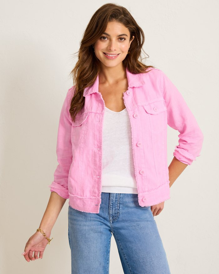 Two Palms Linen Raw-Edge Jacket | Tommy Bahama