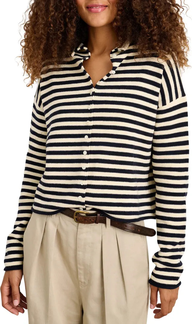 Taylor Stripe Cotton & Cashmere Cardigan | Nordstrom