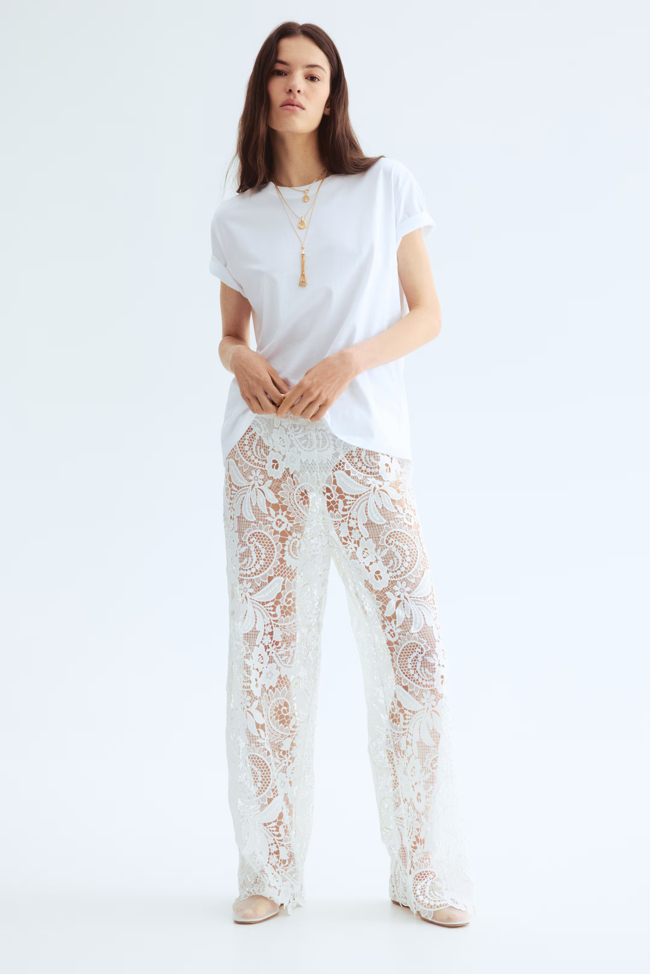 Wide-Leg Lace Pants | H&M (US + CA)