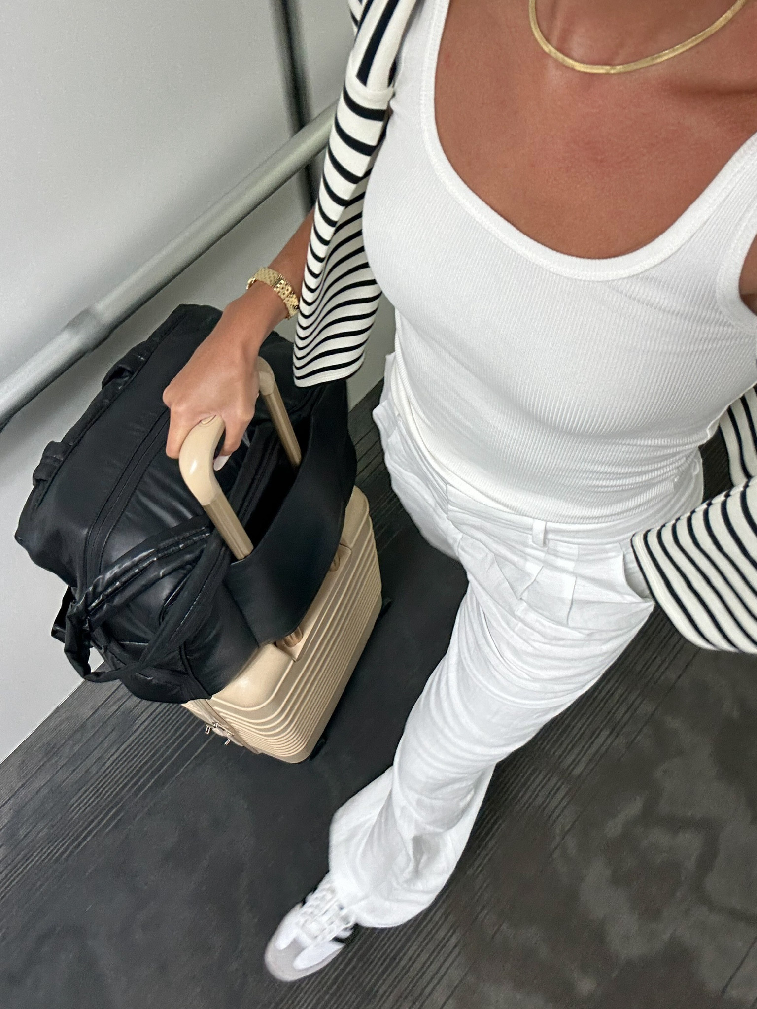 Travel outfit ✈️ wearing size xs tank, xs tall linen pants, xs striped top 


Airport outfit 
Loungewear
Errands outfit 
Summer outfit  

#LTKstyletip #LTKtravel #LTKfindsunder100