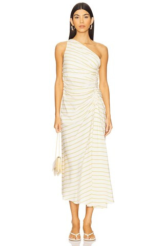 A.L.C. Carolyn Dress in Canary Stripe from Revolve.com | Revolve Clothing (Global)