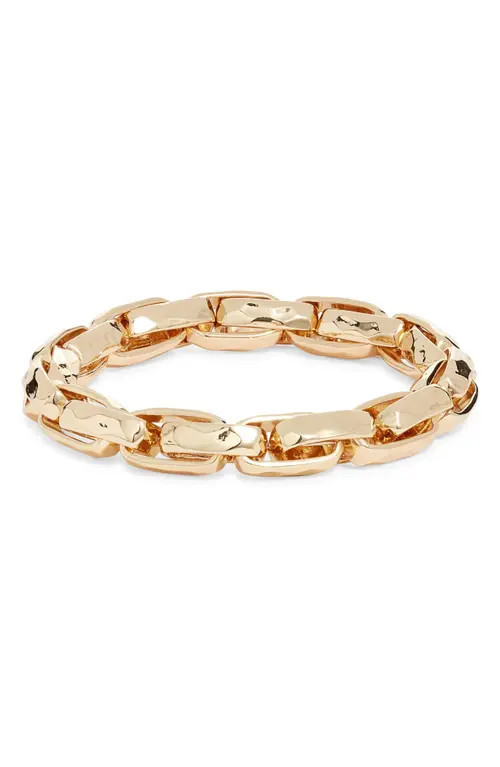 Nordstrom Hammered Link Stretch Bracelet in Gold at Nordstrom | Nordstrom