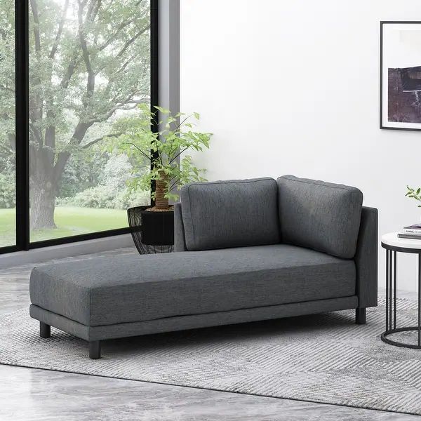 Hyland Contemporary Fabric Chaise Lounge by Christopher Knight Home - 33.25" L x 72.50" W x 30.50... | Bed Bath & Beyond