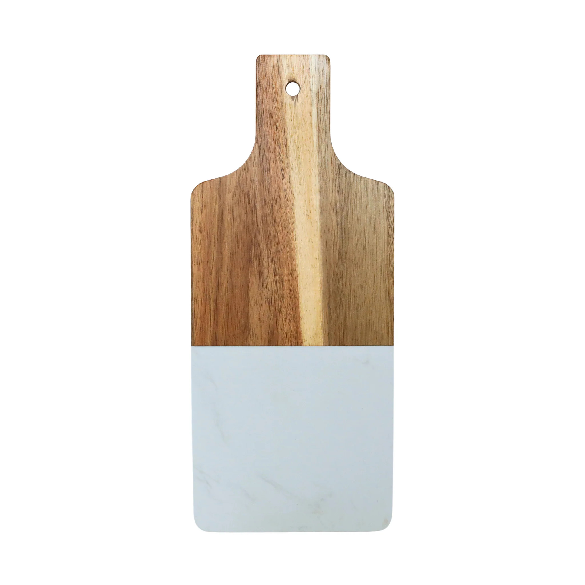 White Marble and Acacia Wood Handled Board | Creative Gifts International