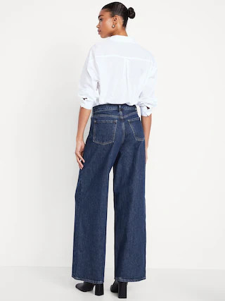 Mid-Rise Wow Baggy Wide-Leg Jeans | Old Navy (CA)