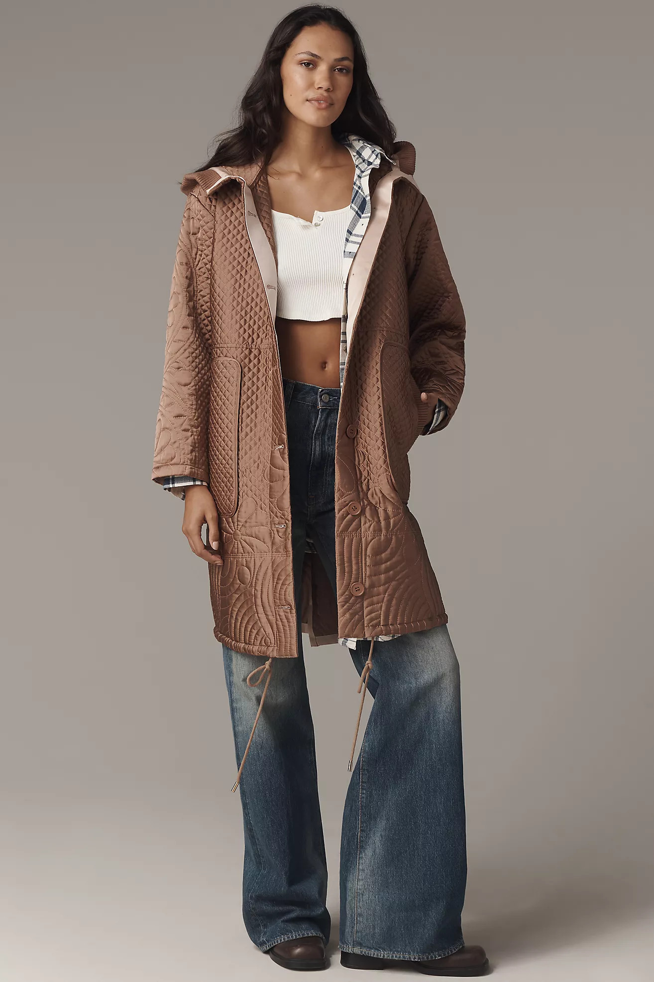 By Anthropologie Embroidered Hooded Anorak Coat | Anthropologie (US)
