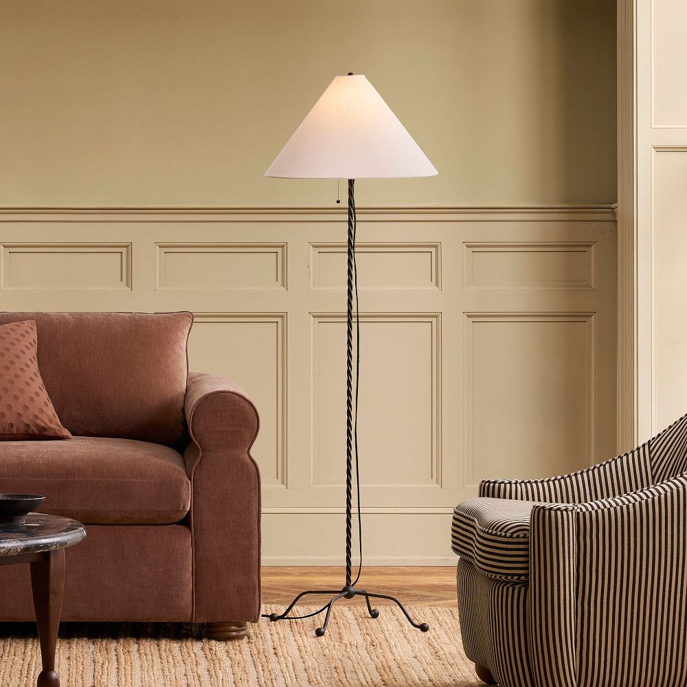 Pierce & Ward Twisted Metal Floor Lamp (58") | West Elm (US)
