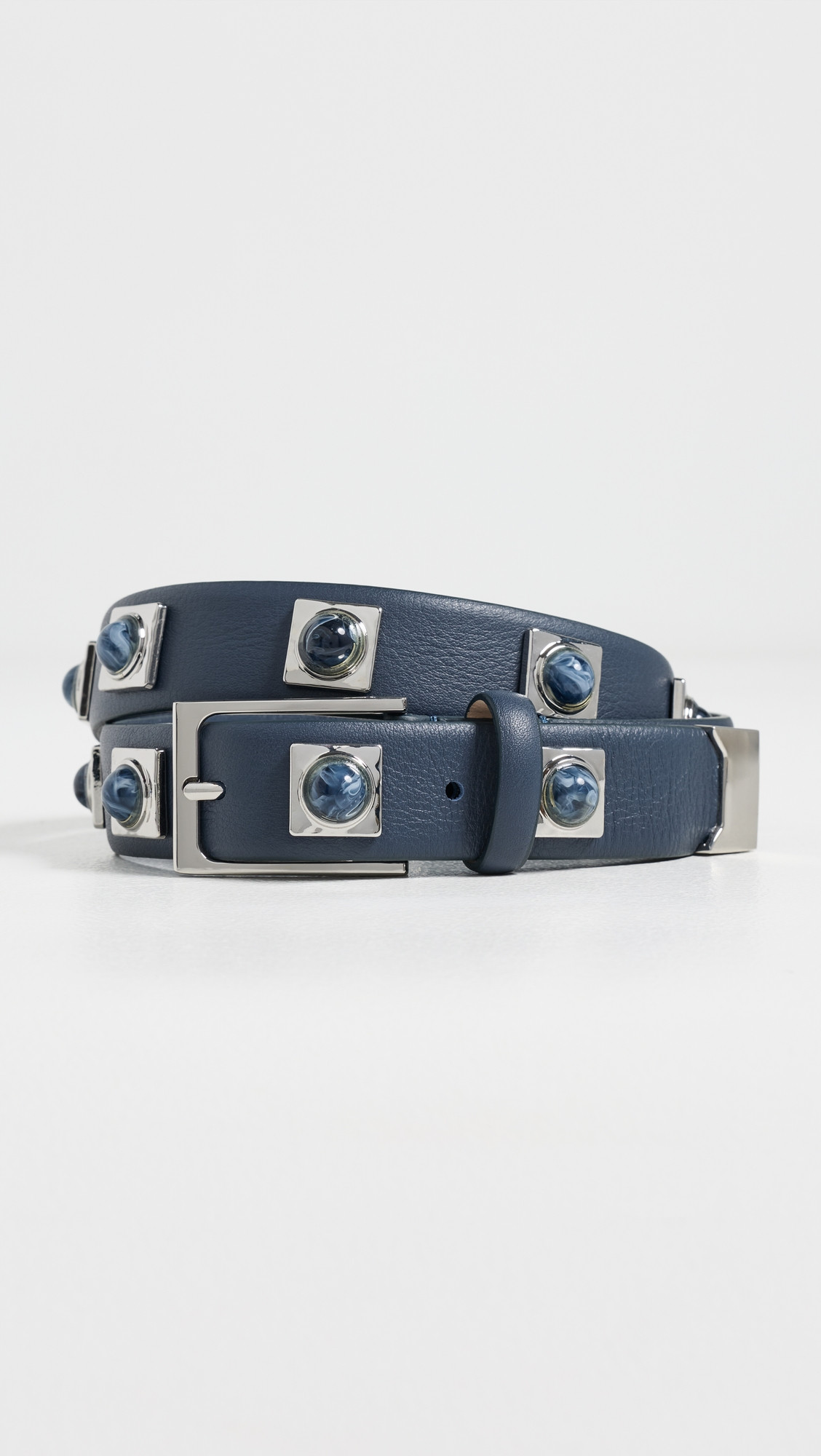 Aureum No. 2 Belt Navy/Silver M/L | Shopbop