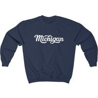 Michigan Sweatshirt Unisex Crewneck, Hand Lettered Design | Etsy (US)