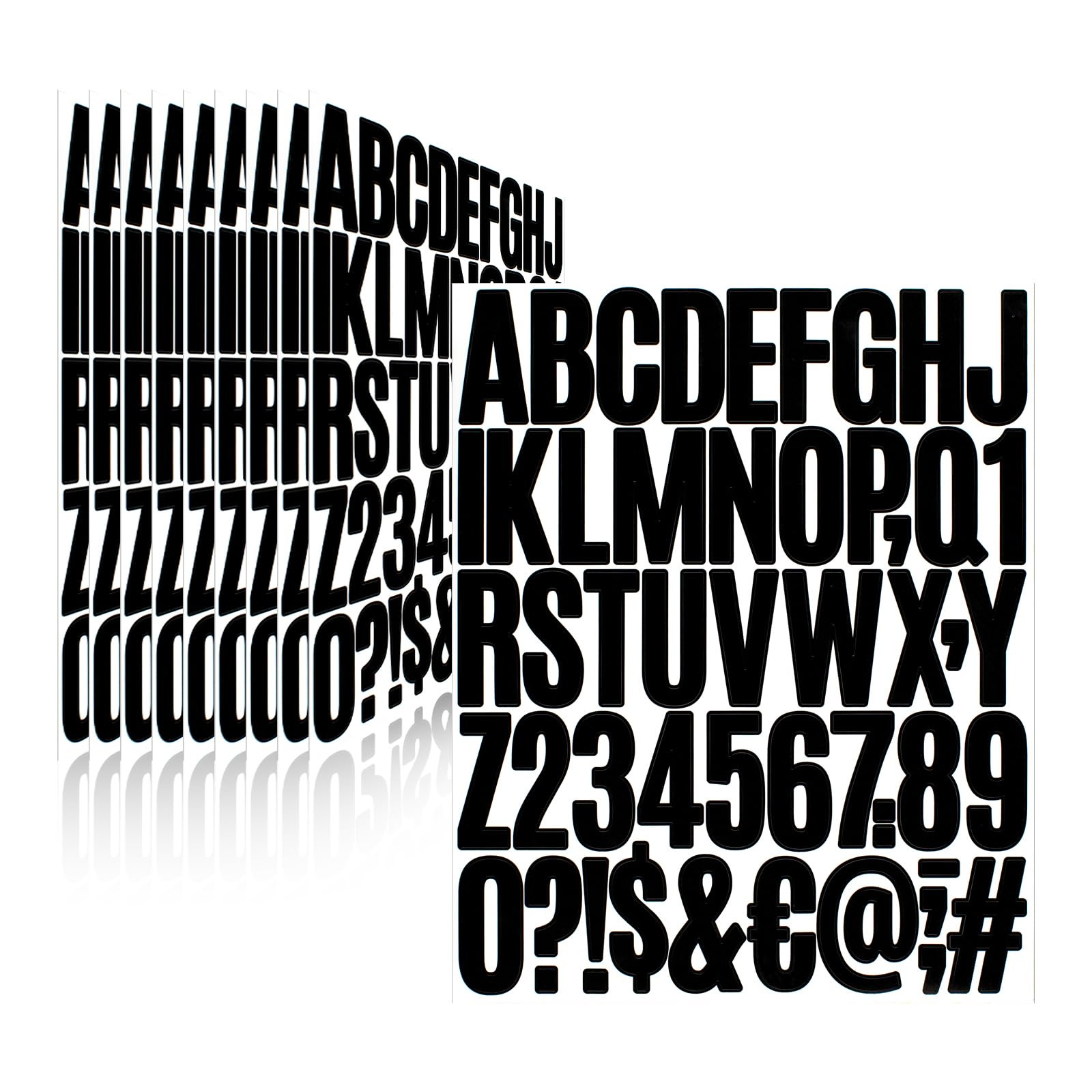 500 Pieces 10 Sheets Letter Stickers,Self Adhesive Vinyl Waterproof Mailbox Numbers Stickers,Alph... | Amazon (US)