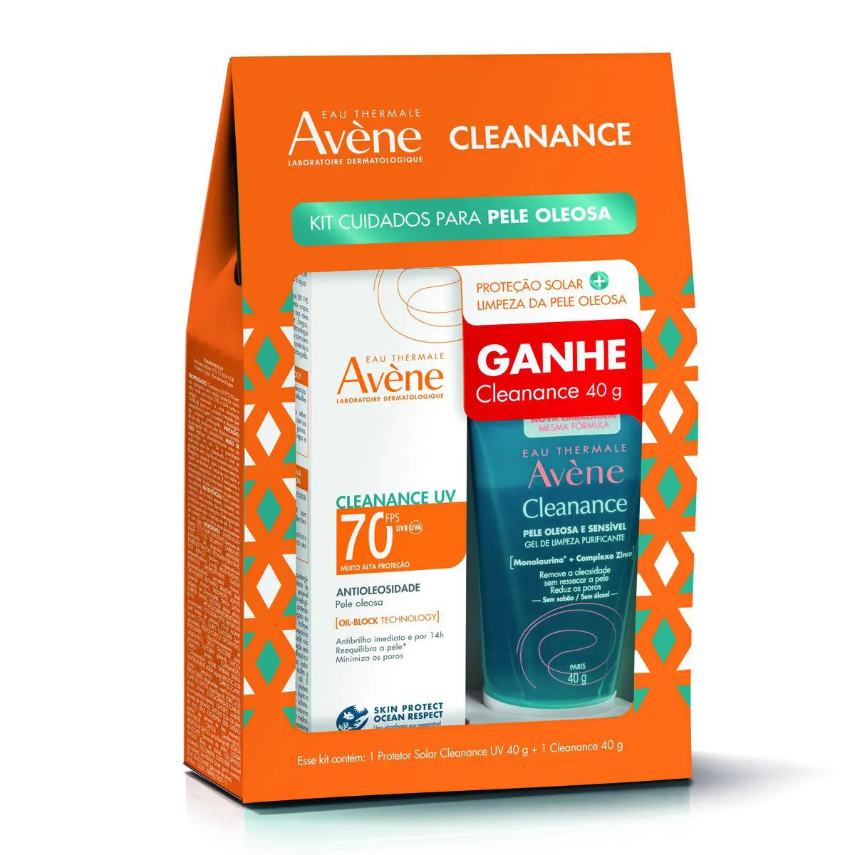 Kit Avène Cleanance Protetor Solar FPS70 + Gel Purificante: oferta | Drogasil | Drogasil BR