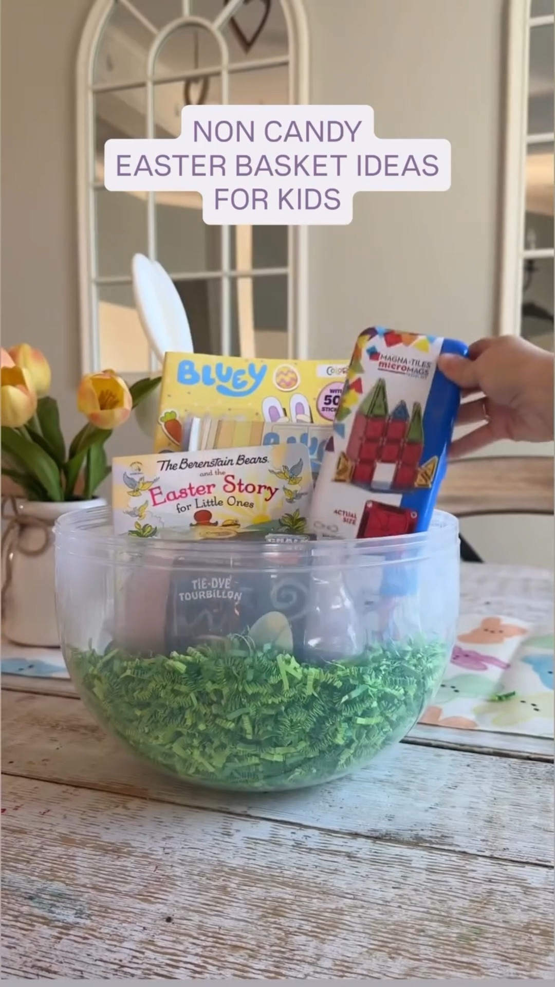 The giant egg plus the cutest non candy Easter gifts - I love it! 