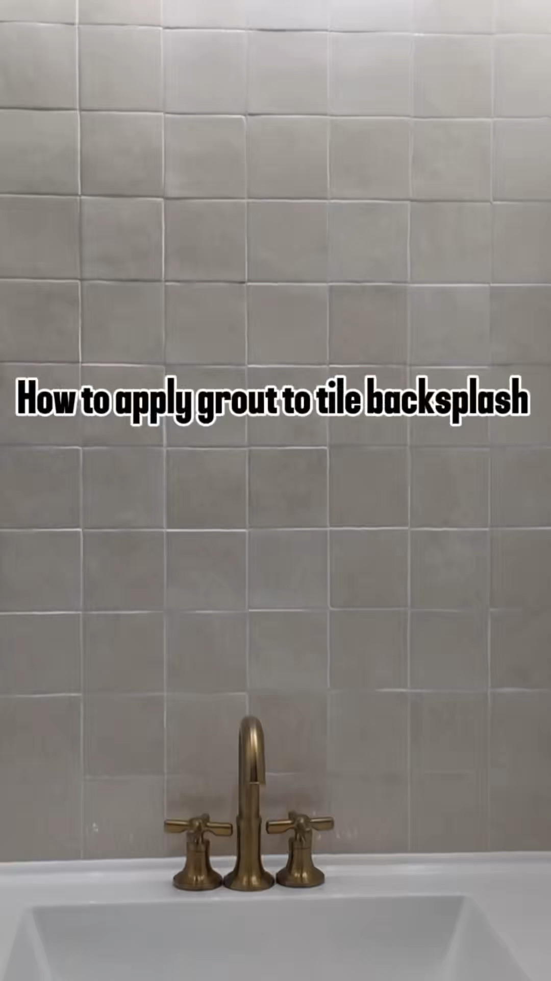 Grouting really brings it all together… right? 👀 

#diy #home #bathroom #makeover 

#LTKvlog #LTKHome