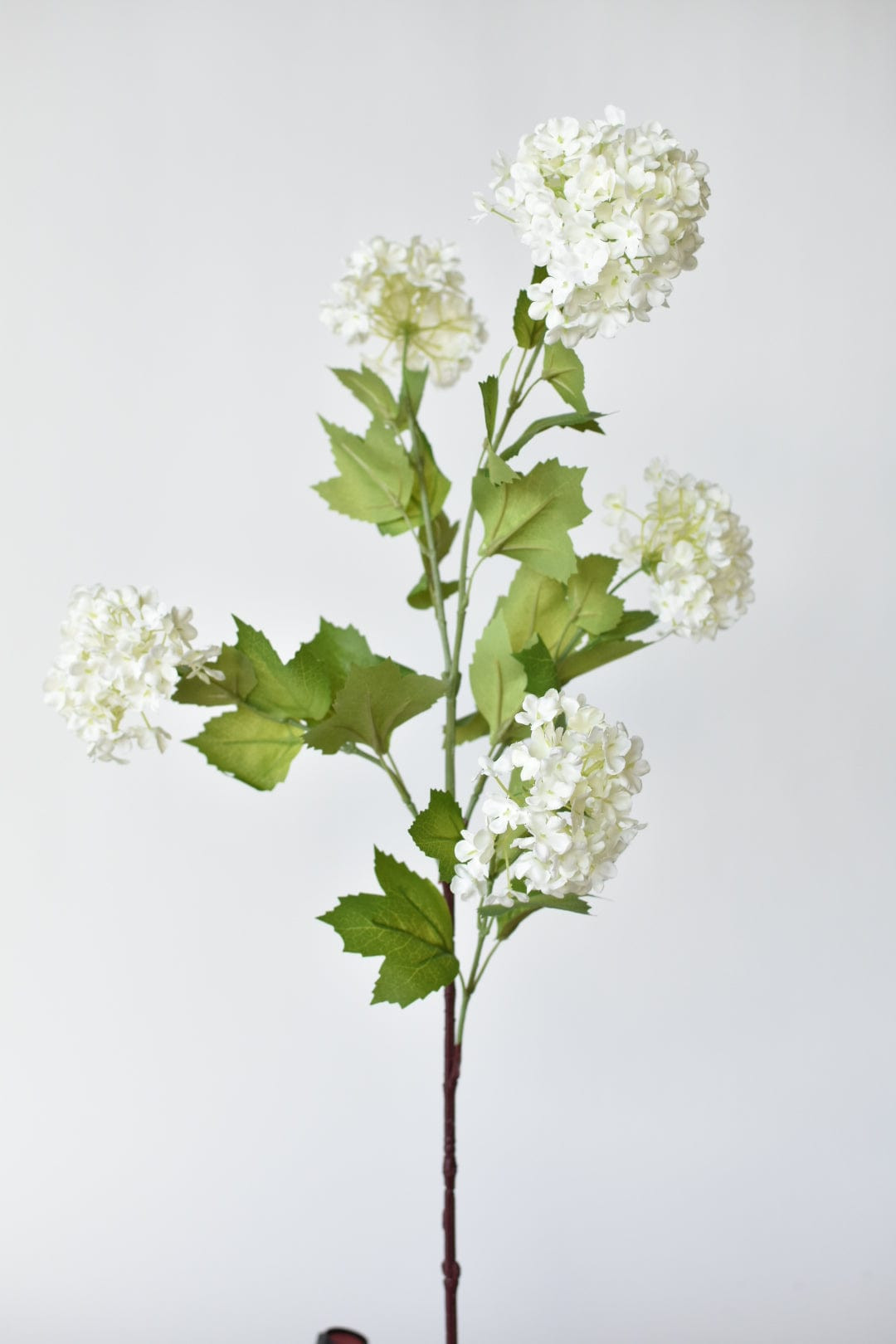 34" Faux White Snowball Hydrangea Stem | HouseFloral