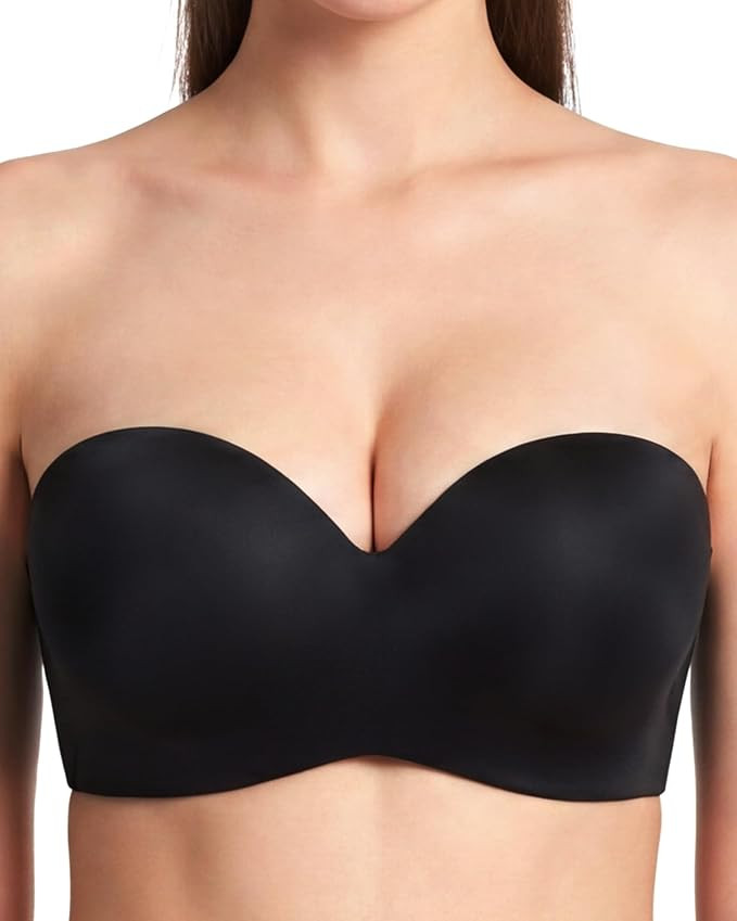 HSIA Strapless Bras for Women Push Up Seamless Underwire Padded Balconette Demi Convertible Bra f... | Amazon (US)