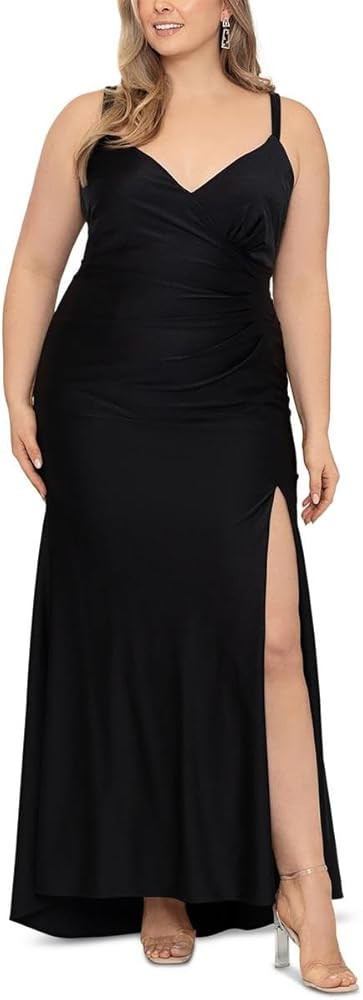 Xscape Womens Plus V-Neck Sleeveless Evening Dress | Amazon (US)