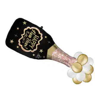 47" New Year Bubbly Latex-Accented Supershape™ Foil Balloon By Anagram in Champagne | Michaels® | Michaels Stores