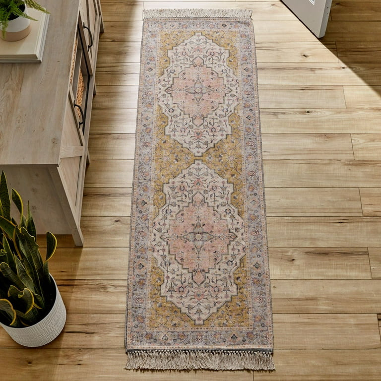 Better Homes & Gardens Persian Fringe Area Rug, Blush, 24"x84" | Walmart (US)