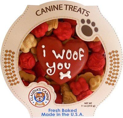 CLAUDIA'S CANINE BAKERY Woof You Baked Dog Treats, 11-oz tub - Chewy.com | Chewy.com