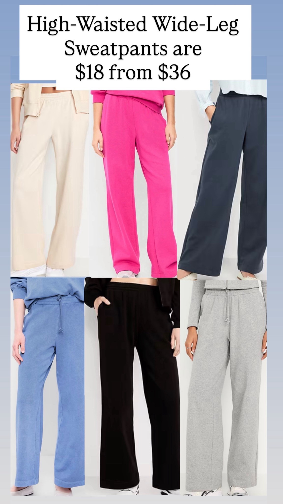 High waisted and wide leg sweatpants are $18 from $36

#LTKSaleAlert