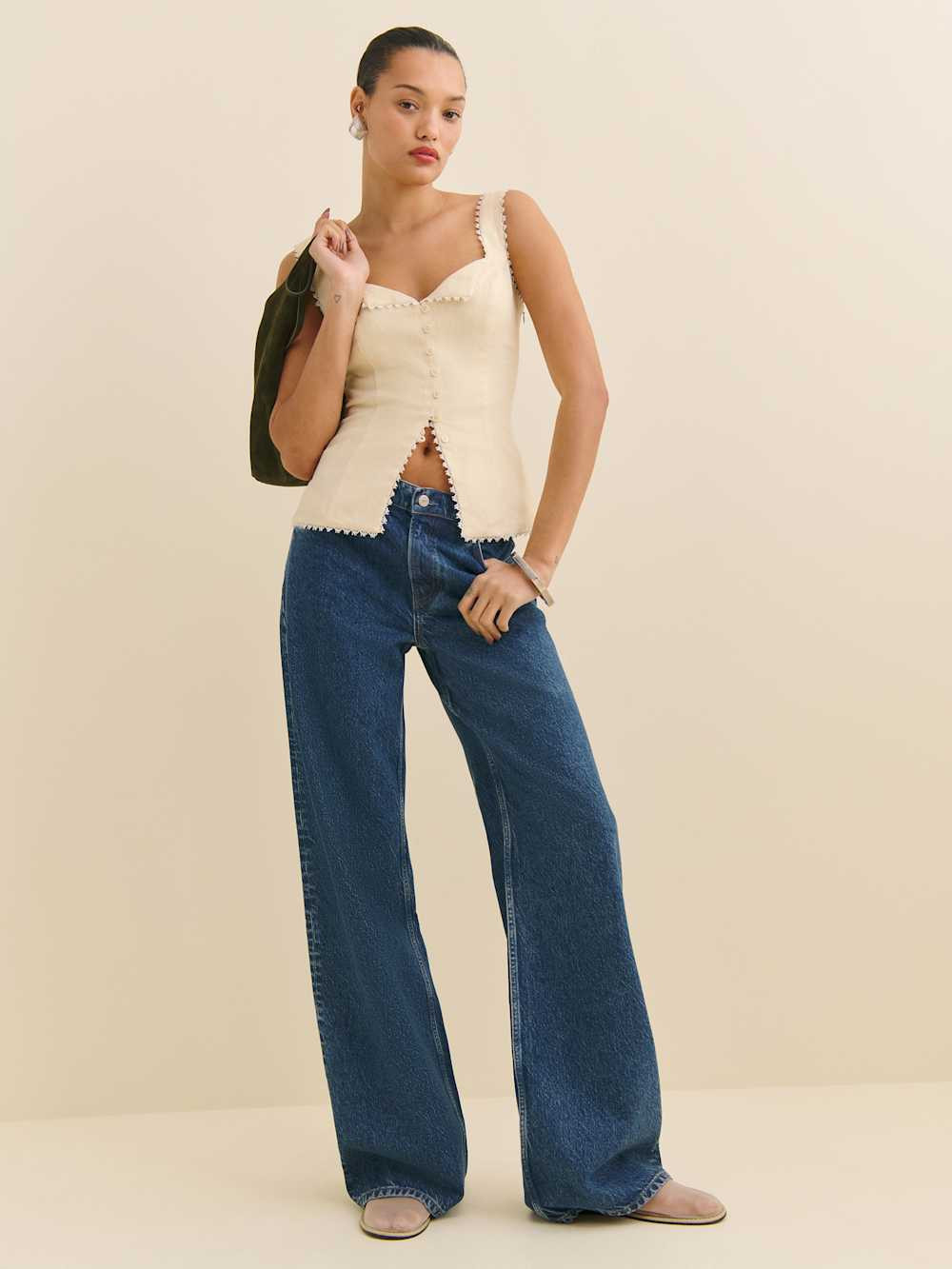 Viola Linen Top | Reformation (Global)