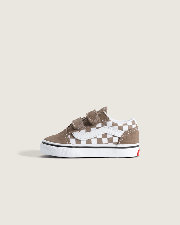 Vans Toddler Old Skool V Checkerboard Shoes (Checkerboard Walnut Brown) - 4.5 | Vans (US)