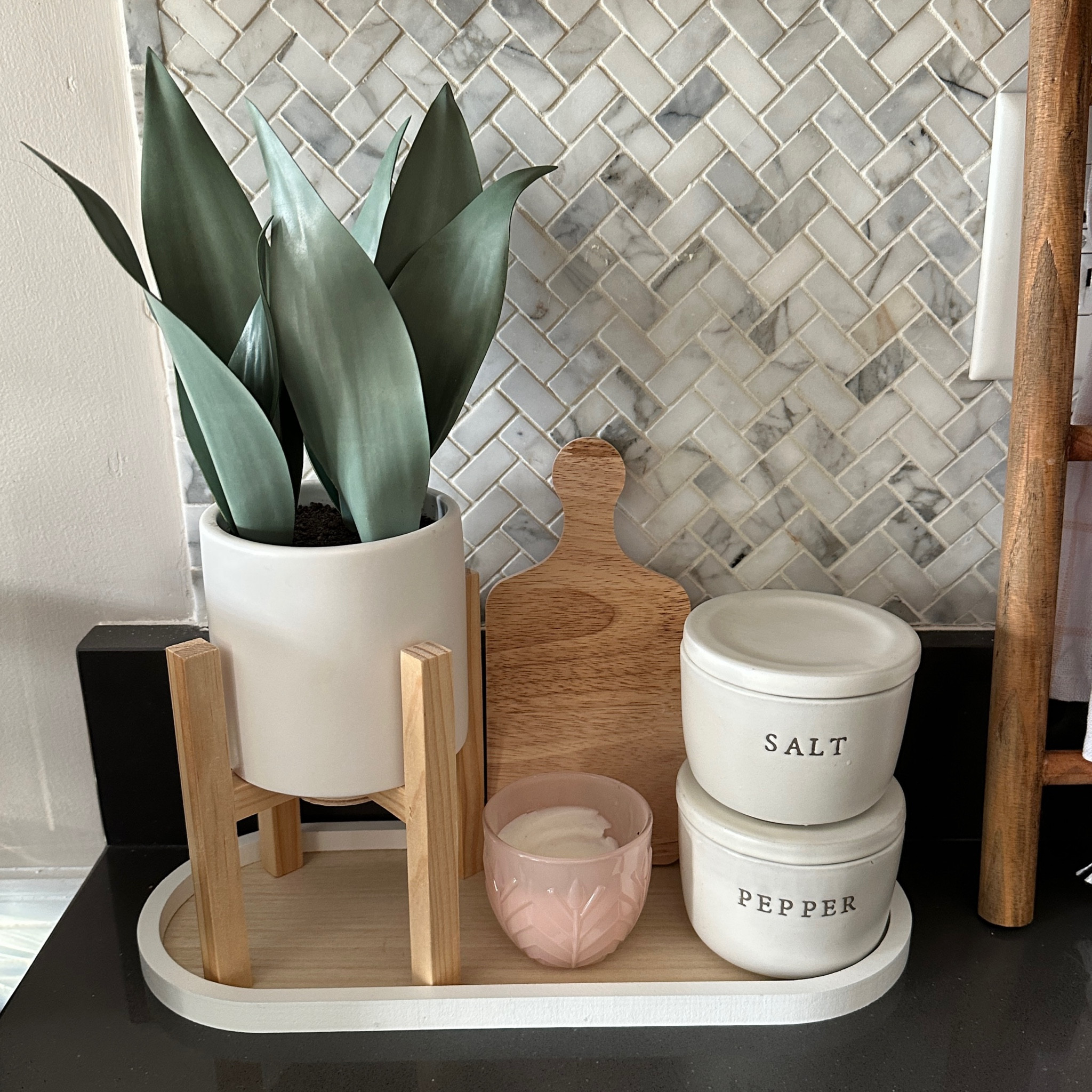 Home inspiration: kitchen countertop styling. Faux plants.

#LTKhome #LTKFind