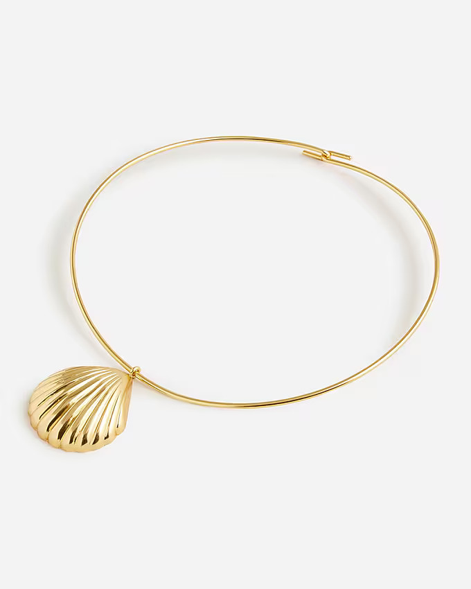 Metallic shell collar necklace | J. Crew US