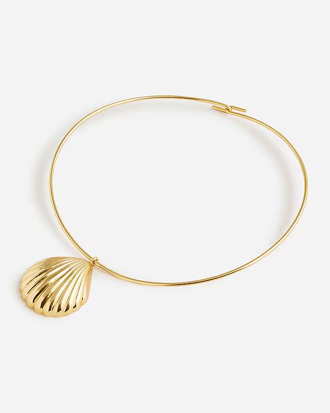 Metallic shell collar necklace | J.Crew US