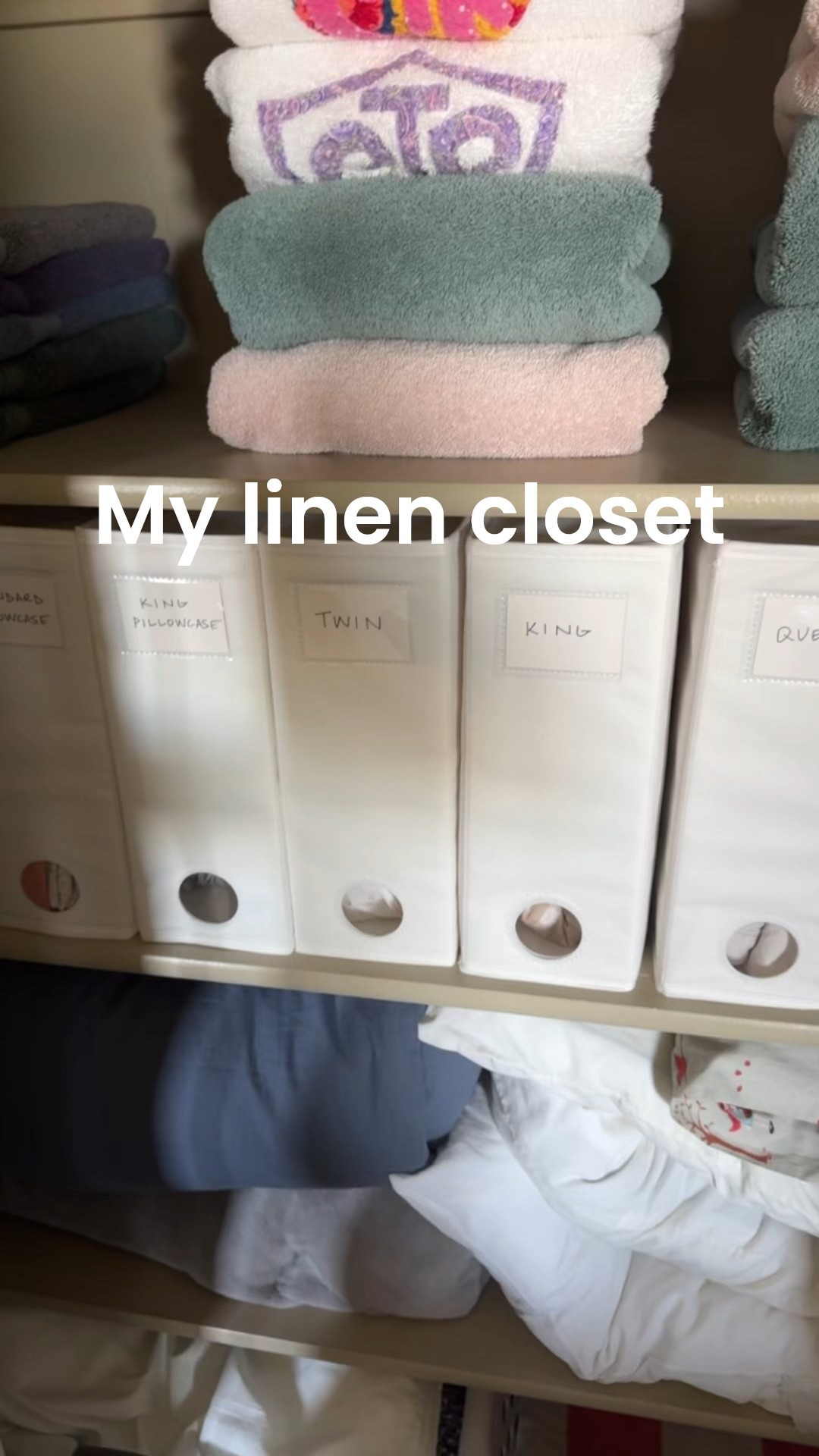 My favorite sheets and my favorite way to organize my linens!! My gingham percale sheets are from Quince! My linen sheets are from Boll & Branch: use code HIVEHONEYHOME for a discount on your BB purchases!!

#LTKHome #LTKSummerEdit #LTKOver40