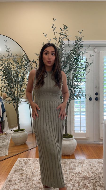 The cutest and stretchiest midi dress! Wearing a size small 

#LTKStyleTip