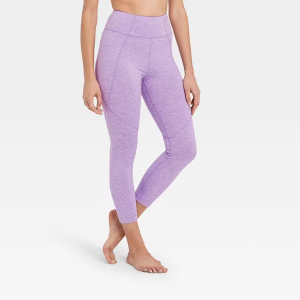 Women's High-Waisted Brushed Jersey 7/8 Leggings - JoyLab™ | Target