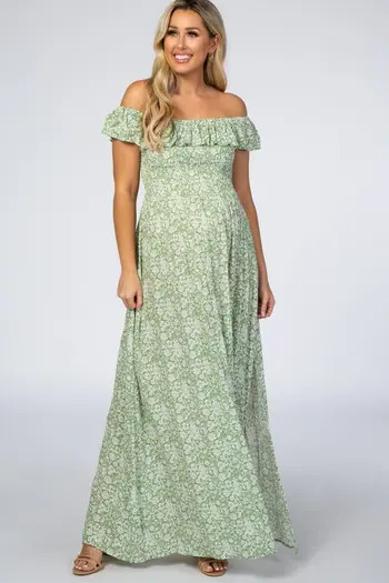 Floral Ruffle Off Shoulder Maxi Dress | Nordstrom