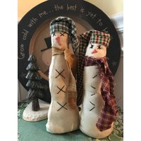 Primitive Snowman, Set Of Two Snowmen, Handmade Snowmen | Etsy (US)