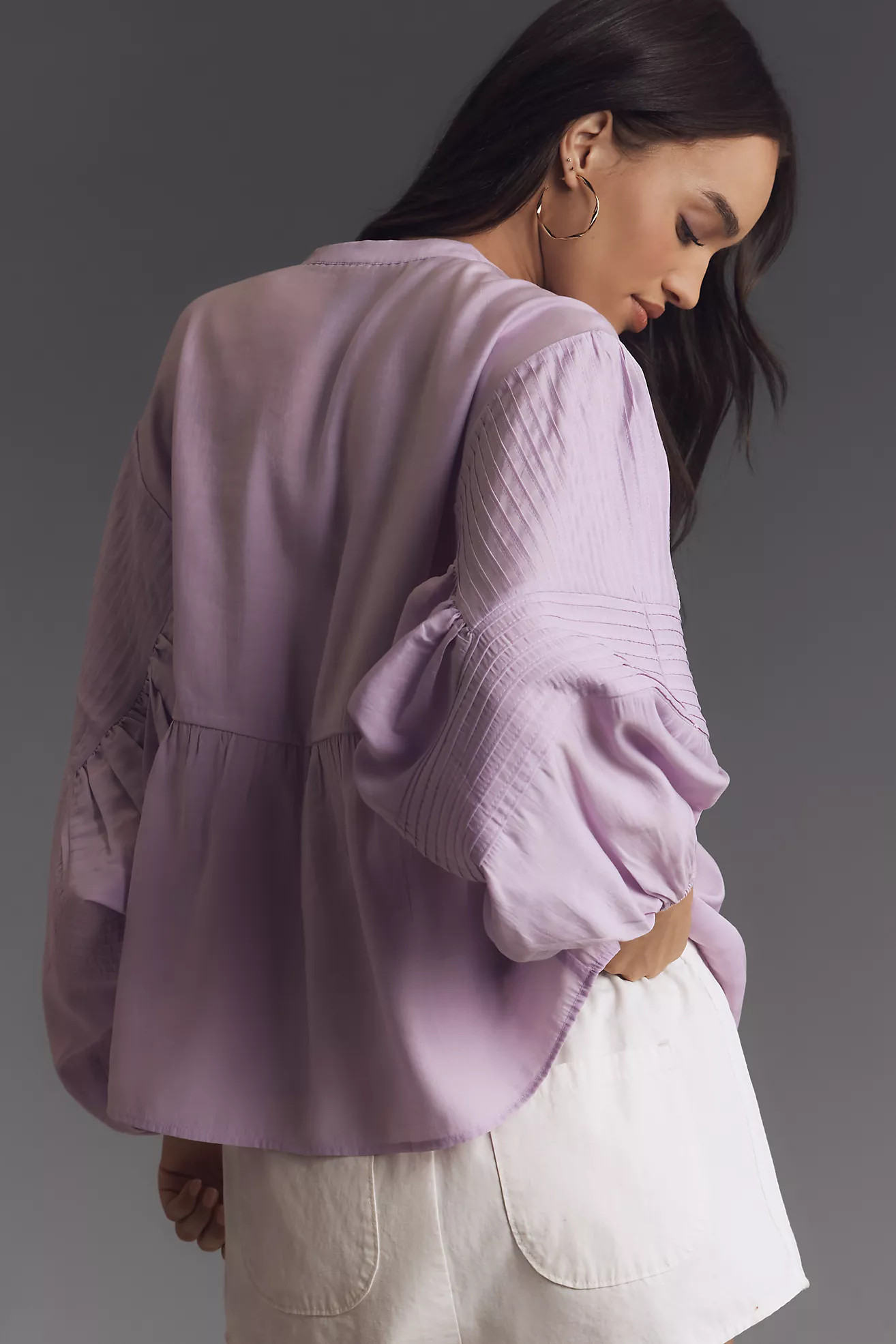 By Anthropologie Long-Sleeve Pintuck Blouse | Anthropologie (US)