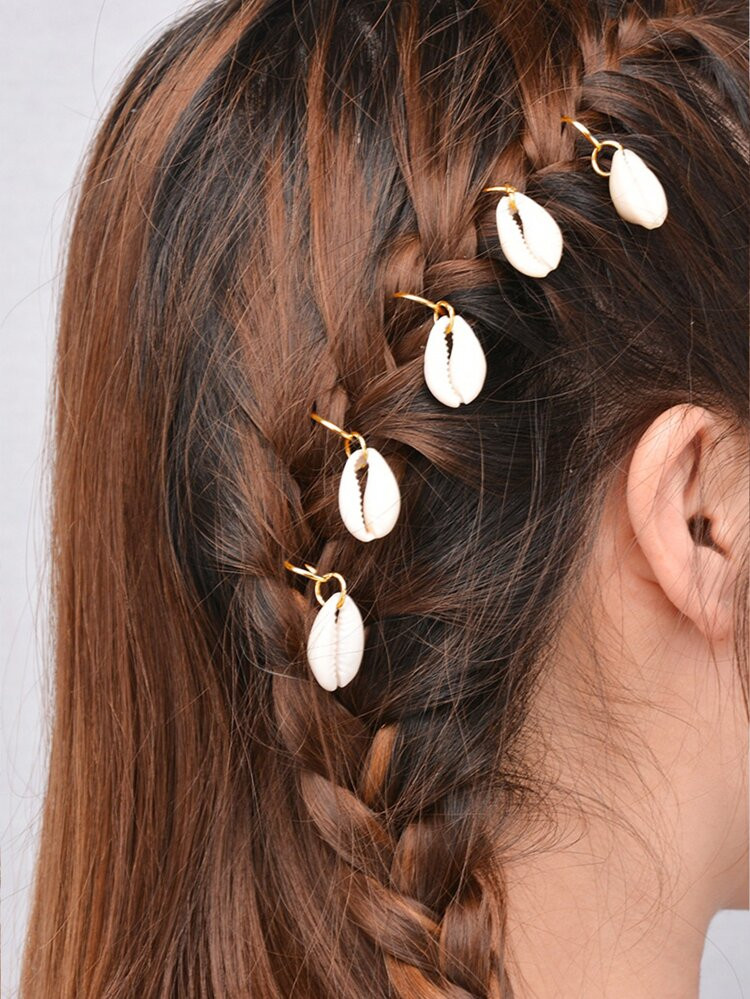 Shell Decorated Hair Ring Set 5pcs | SHEIN