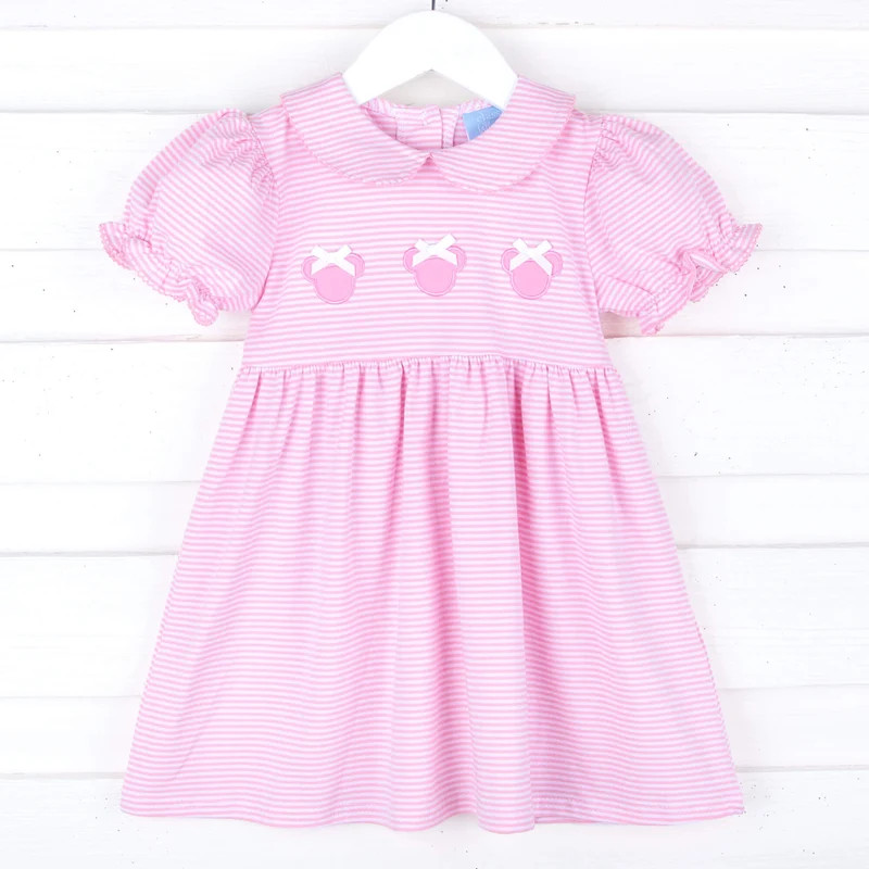 Mouse Ears Pink Stripe Riley Dress | Classic Whimsy