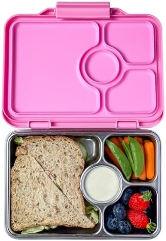 Yumbox Prêt Stainless Steel Bento Lunch Box, 3 Compartment, Secure Seal, BPA-Free, Dishwasher Sa... | Amazon (US)