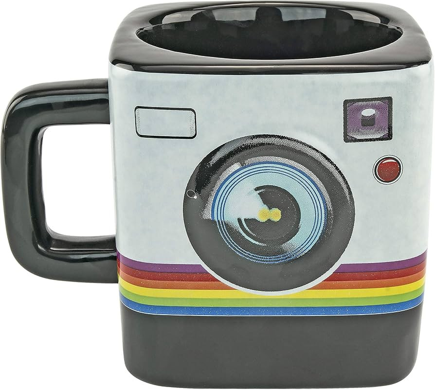 Instant Camera Ceramic Mug, 9oz - Fairly Odd Novelties - Fun Hipster Coffee & Tea Cup | Amazon (US)