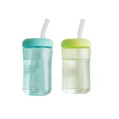 The First Years 7oz Squeeze and Sip Straw Cup - Green - 2pk | Target