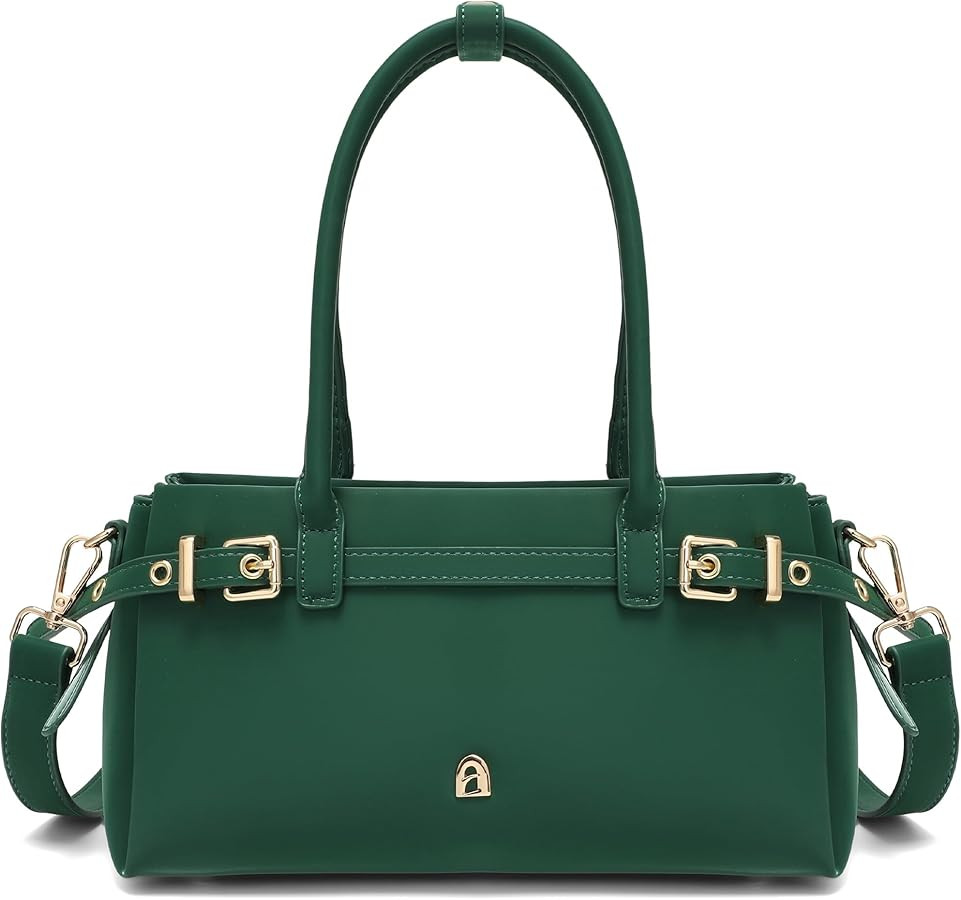 LA'FESTIN VeganLeather Crossbody Bag for Women, Small Satchel Shoulder Bag with Multi Compartment | Amazon (US)