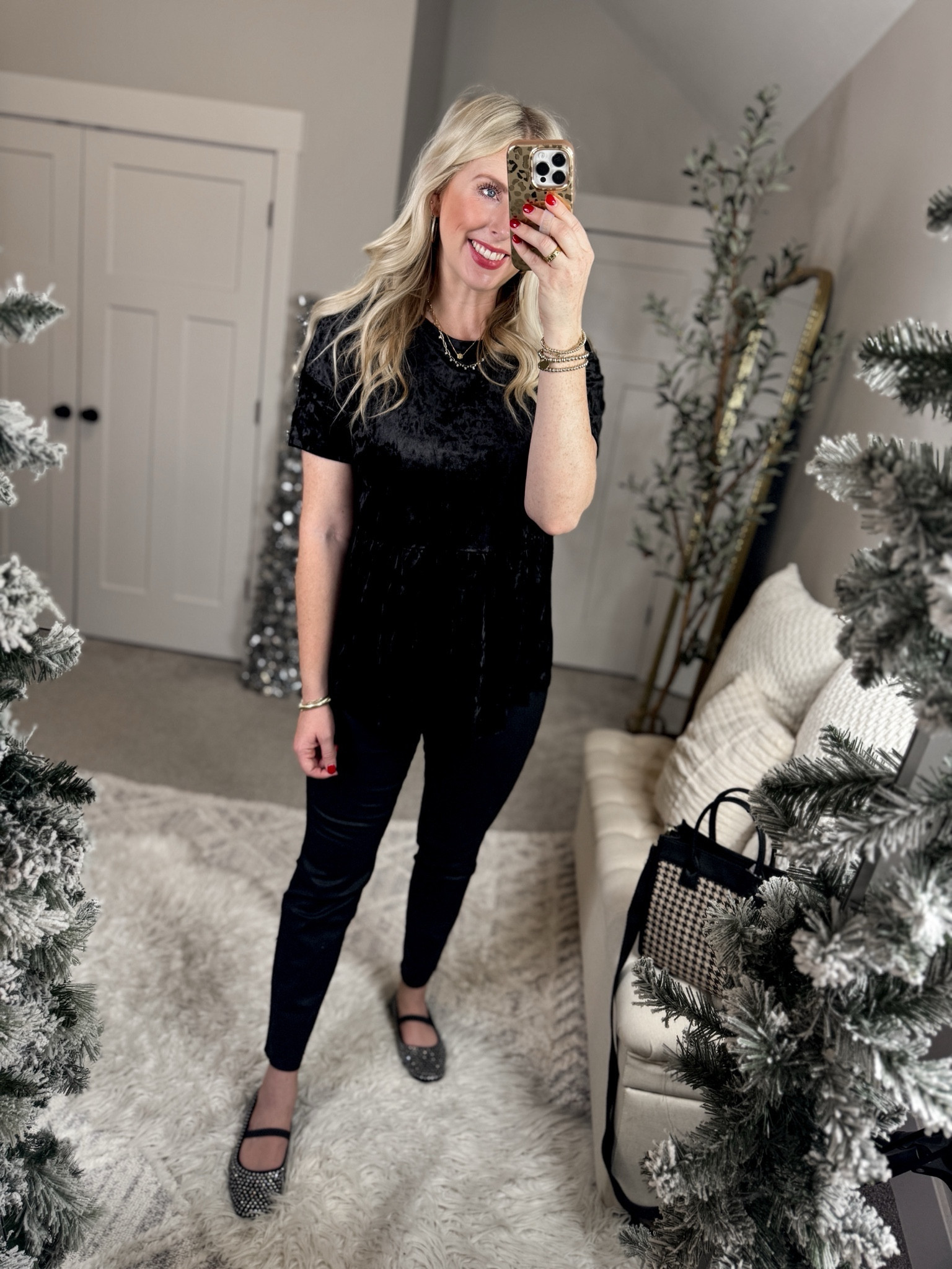 Weekend Walmart wins try on 
Velvet top- medium 
Coated denim 

#LTKSeasonal #LTKHoliday #LTKfindsunder50