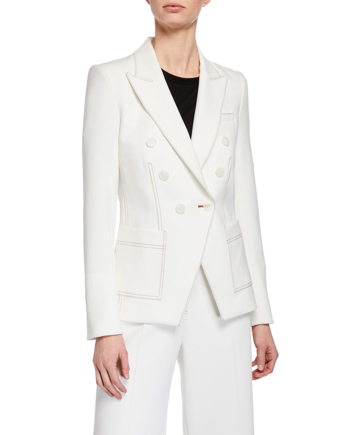Cosmo Double-Breasted Dickey Jacket | Neiman Marcus