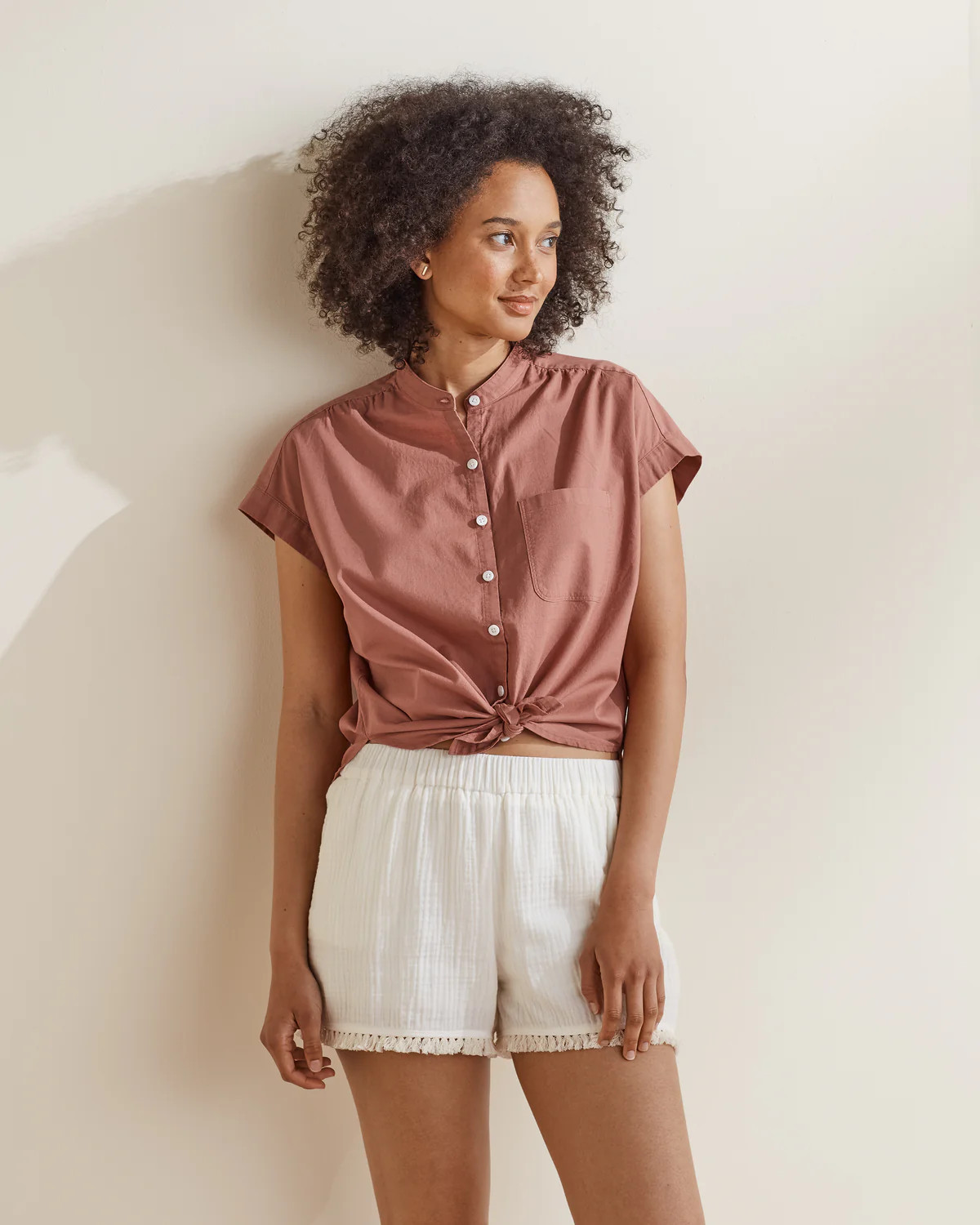 Banded Collar Button-Down | UpWest