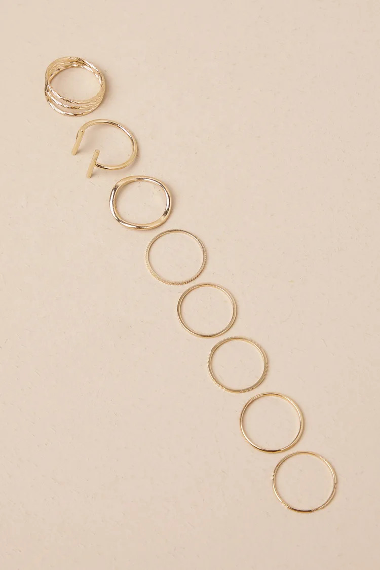 Girls Night Out Gold Ring Set | Lulus