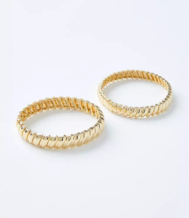 Twisted Metal Stretch Bracelet Set | LOFT