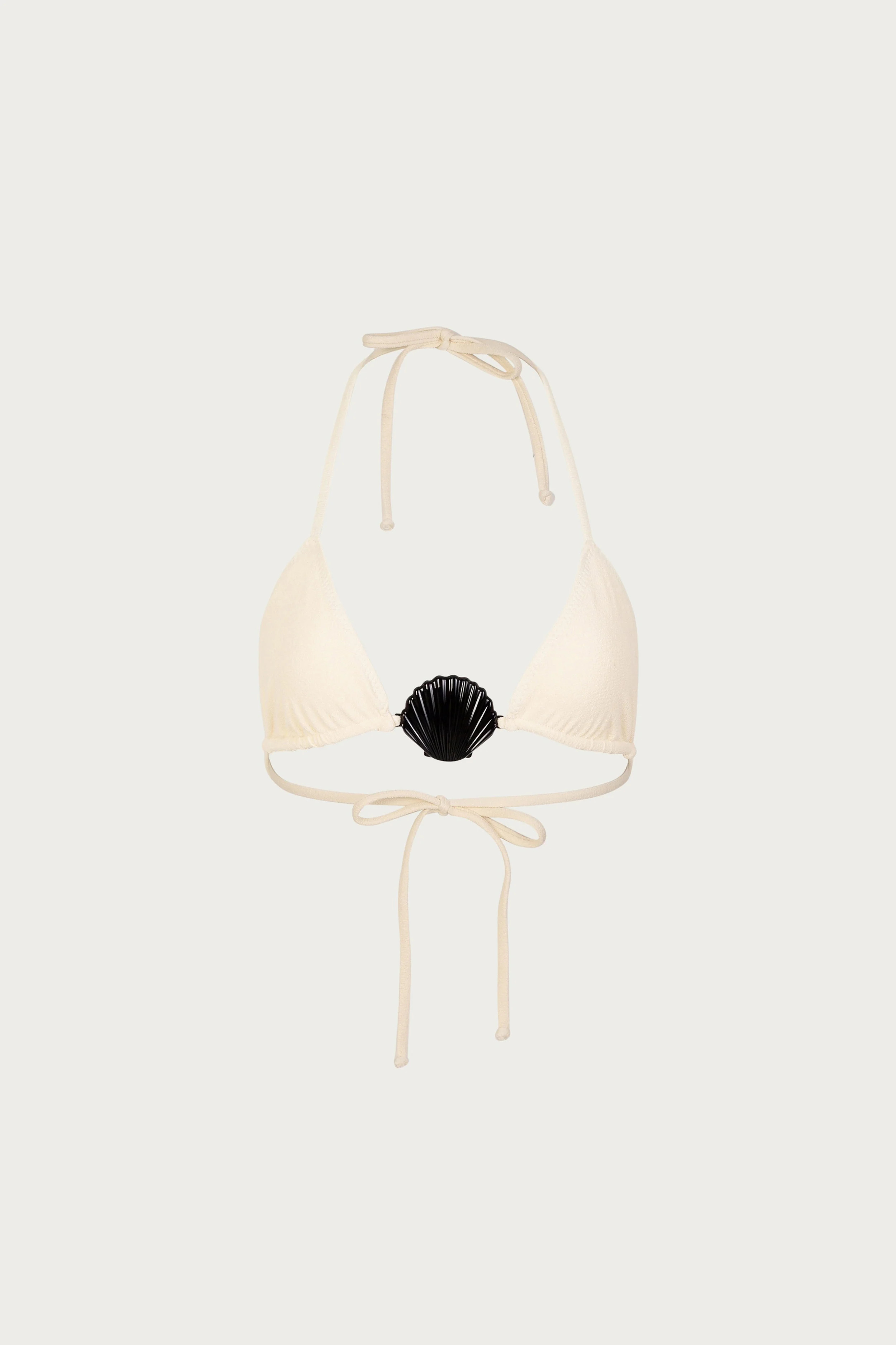Shell Triangle Top (Faux Suede Cream) | SAME