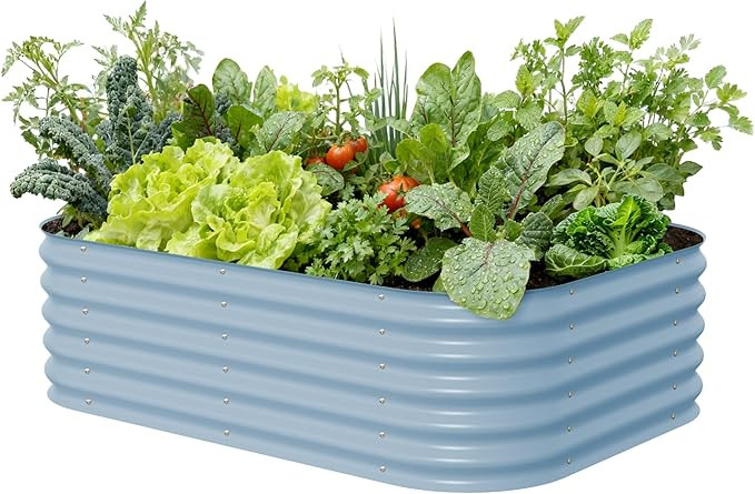 Vego garden Aluzinc Raised Garden Bed Kits, 17" Tall 6 in 1 Modular Metal Raised Planter Bed for ... | Amazon (US)