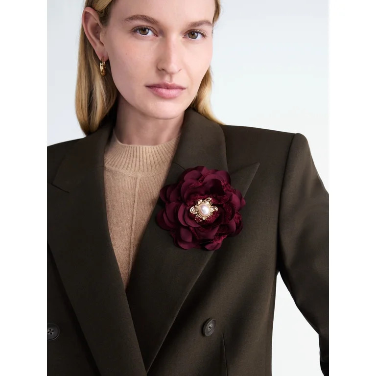 Scoop Women's Plum Flower Brooch | Walmart (US)